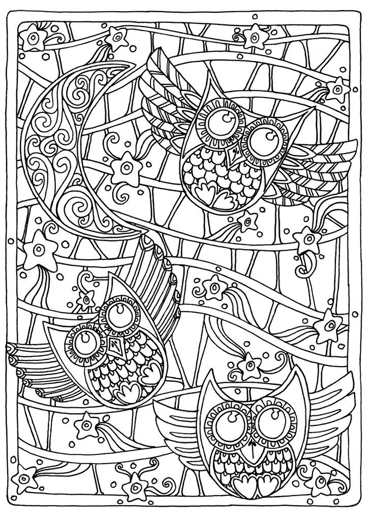 Adult Coloring Pages Free Printable
 OWL Coloring Pages for Adults Free Detailed Owl Coloring