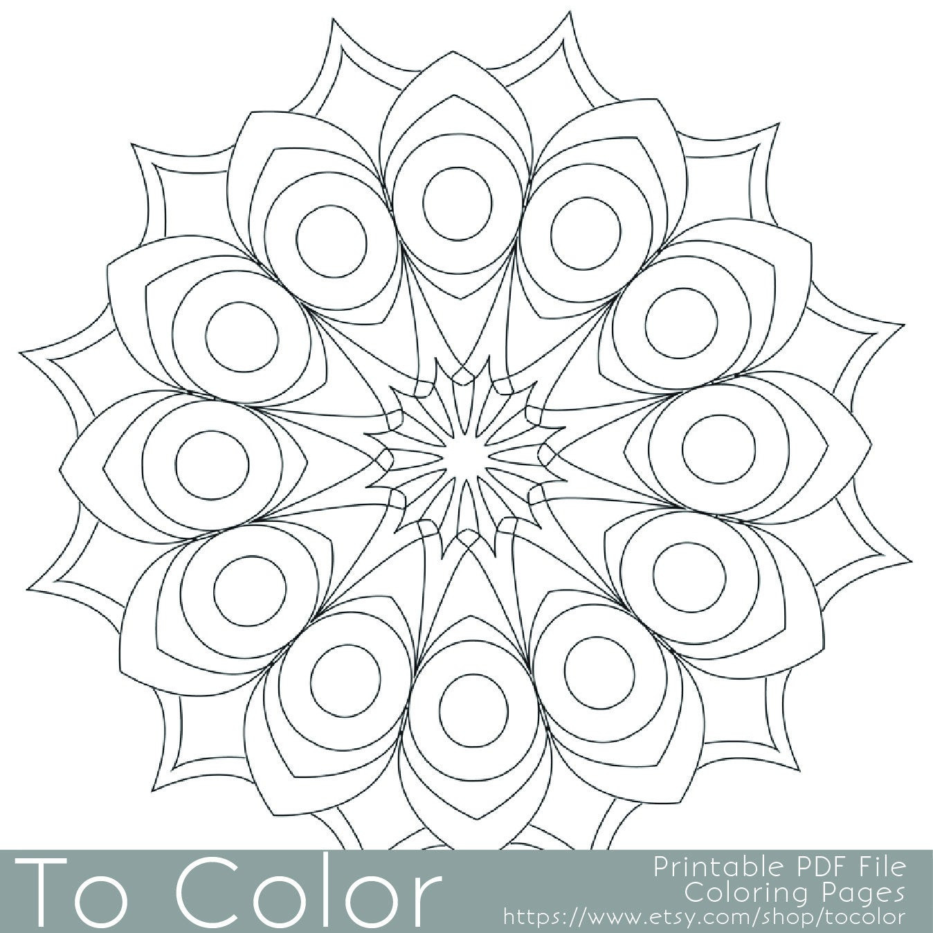 Adult Coloring Pages Free Printable
 Printable Circular Mandala Easy Coloring Pages for Adults Big