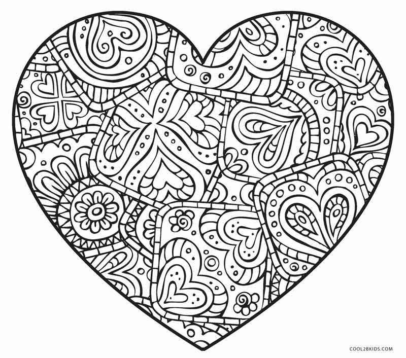 Adult Coloring Pages Heart
 Free Printable Heart Coloring Pages For Kids