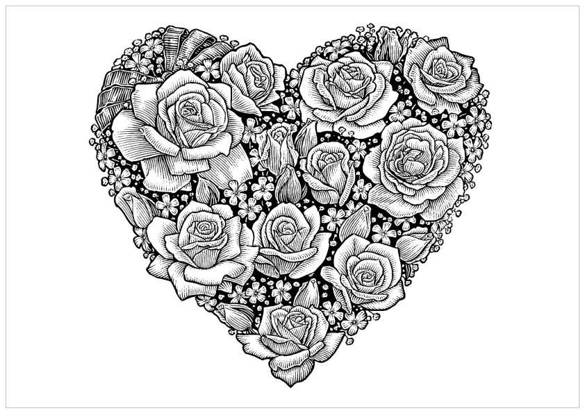 Adult Coloring Pages Heart
 Free Adult Printable Coloring Pages Roses Heart Coloring
