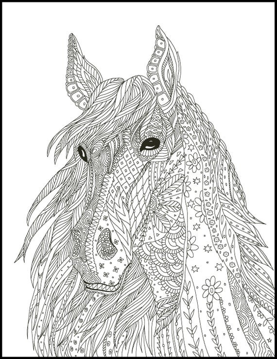 Adult Coloring Pages Horses
 Horse Coloring Page for Adults Horse Adult Coloring Page