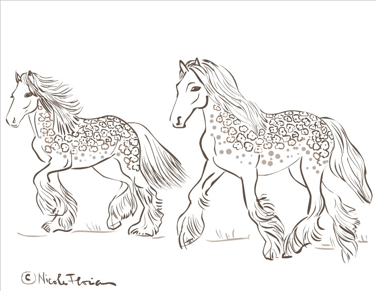 Adult Coloring Pages Horses
 Nicole s Free Coloring Pages Gypsy Horses Coloring page