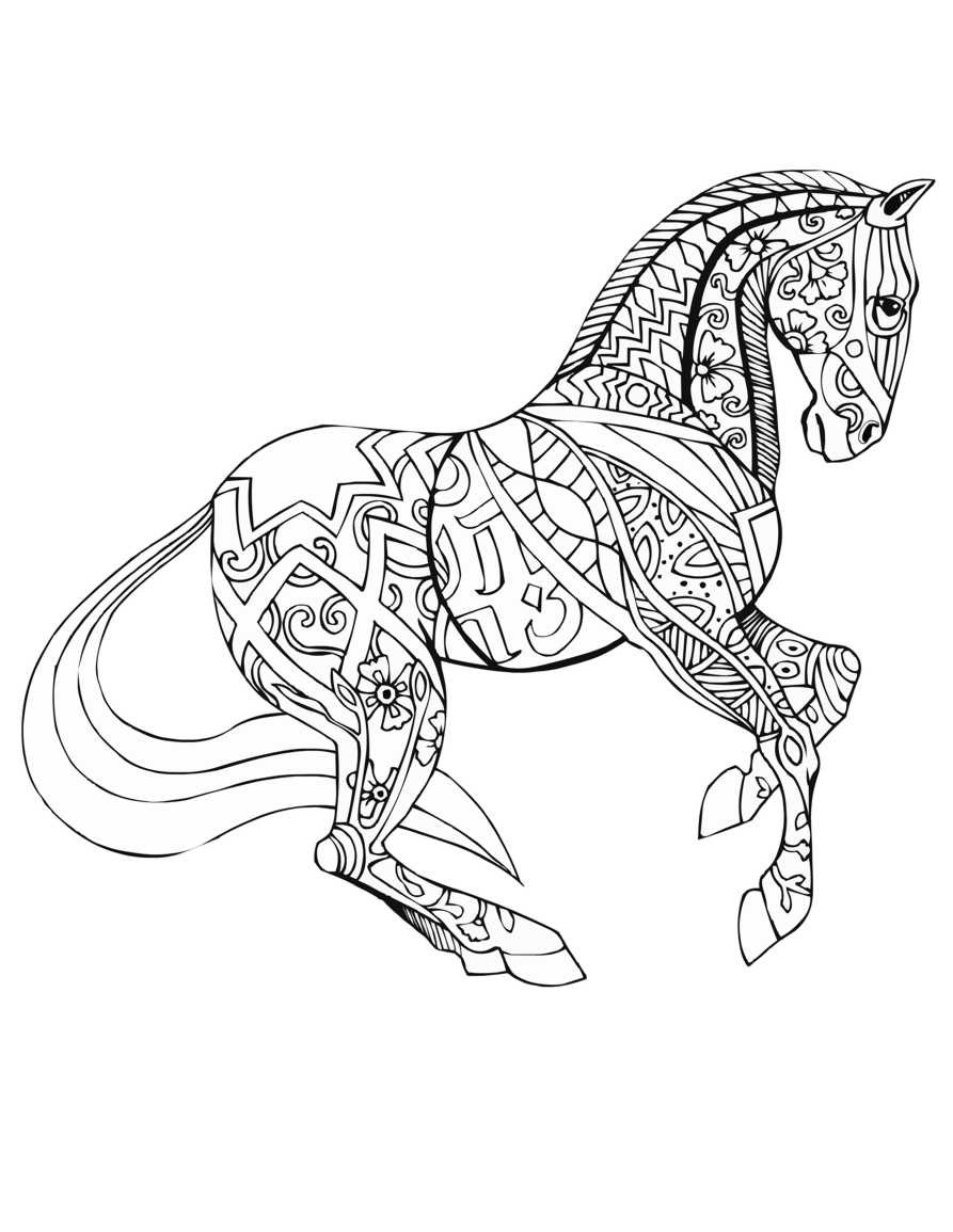 Adult Coloring Pages Horses
 Free Printable Adult Coloring Pages