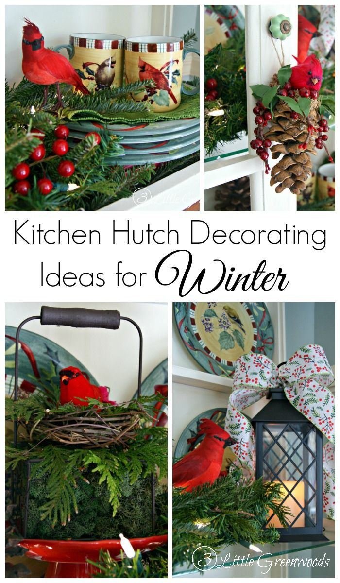 After Christmas Party Ideas
 Kitchen Hutch Decorating Ideas for Winter