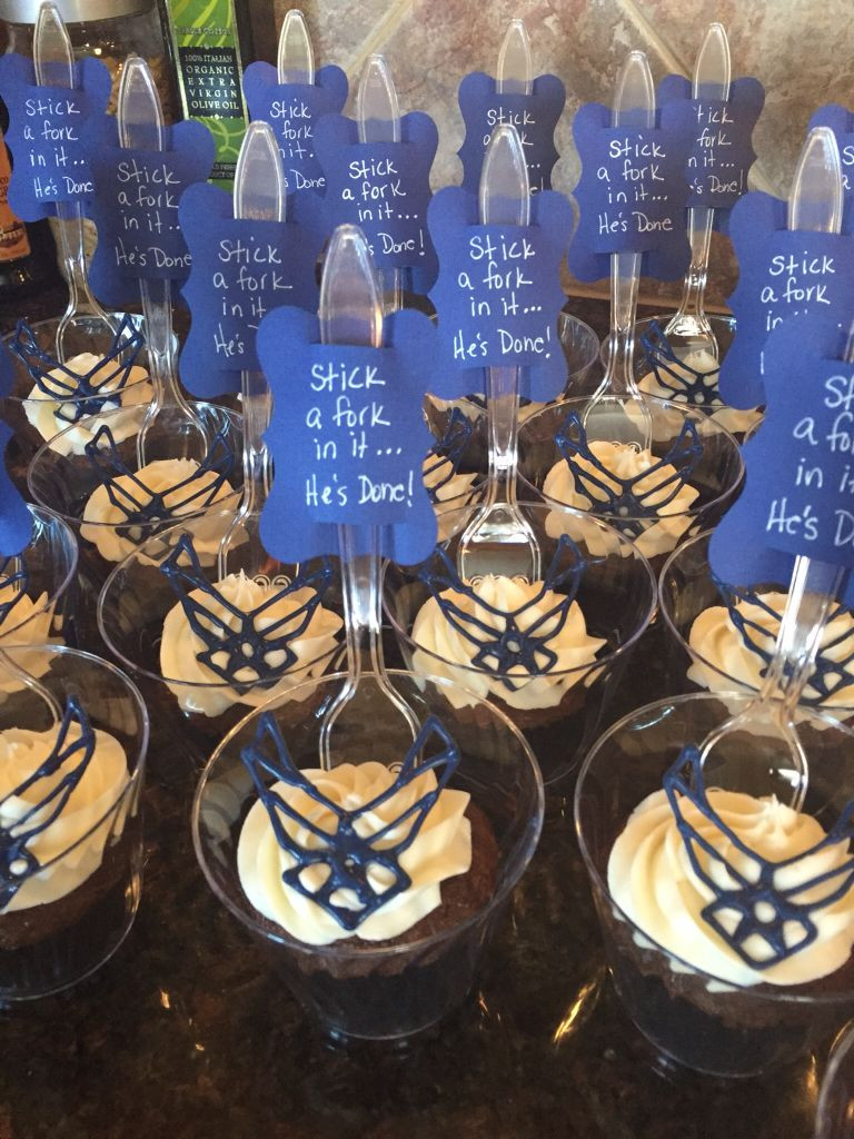 Air Force Retirement Party Ideas
 Chocolate cupcake with cream cheese frosting Chocolate