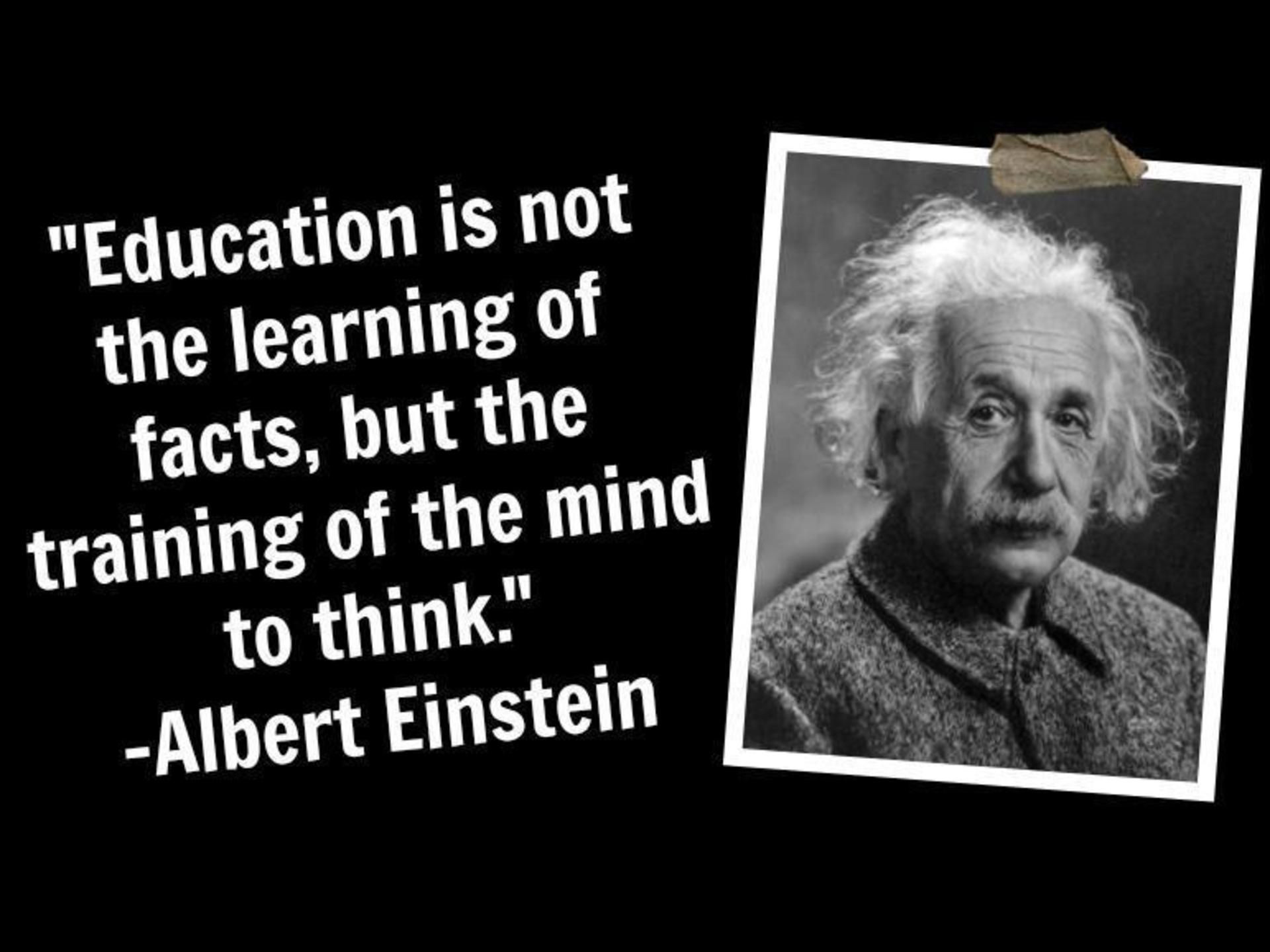 Albert Einstein Quotes About Education
 Famous Motivational & Inspirational Picture Quote By