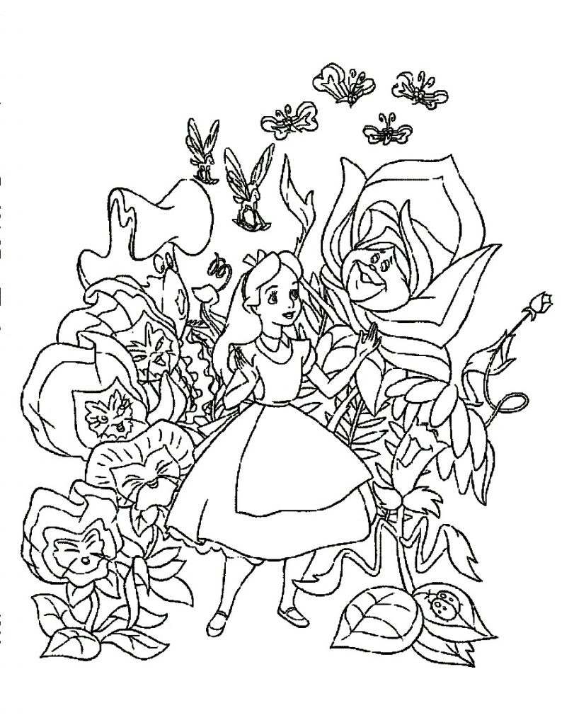 Alice In Wonderland Adult Coloring Book
 Free Printable Alice in Wonderland Coloring Pages For Kids
