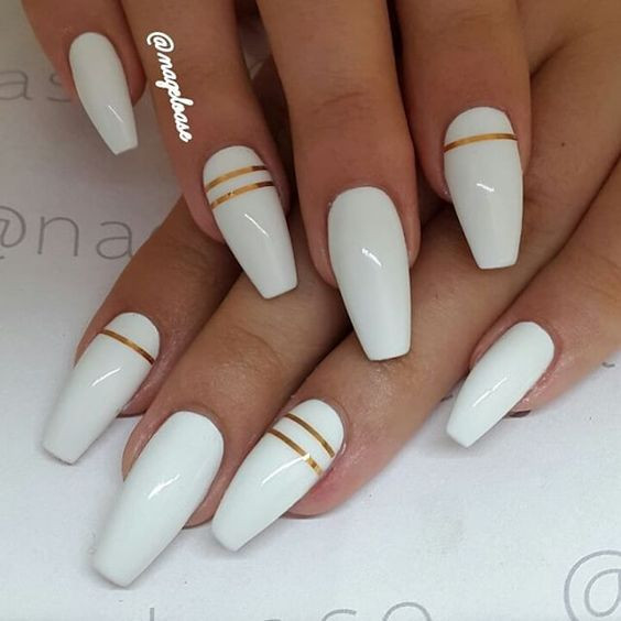 All White Nail Designs
 Top 55 Beautiful White Acrylic Nails