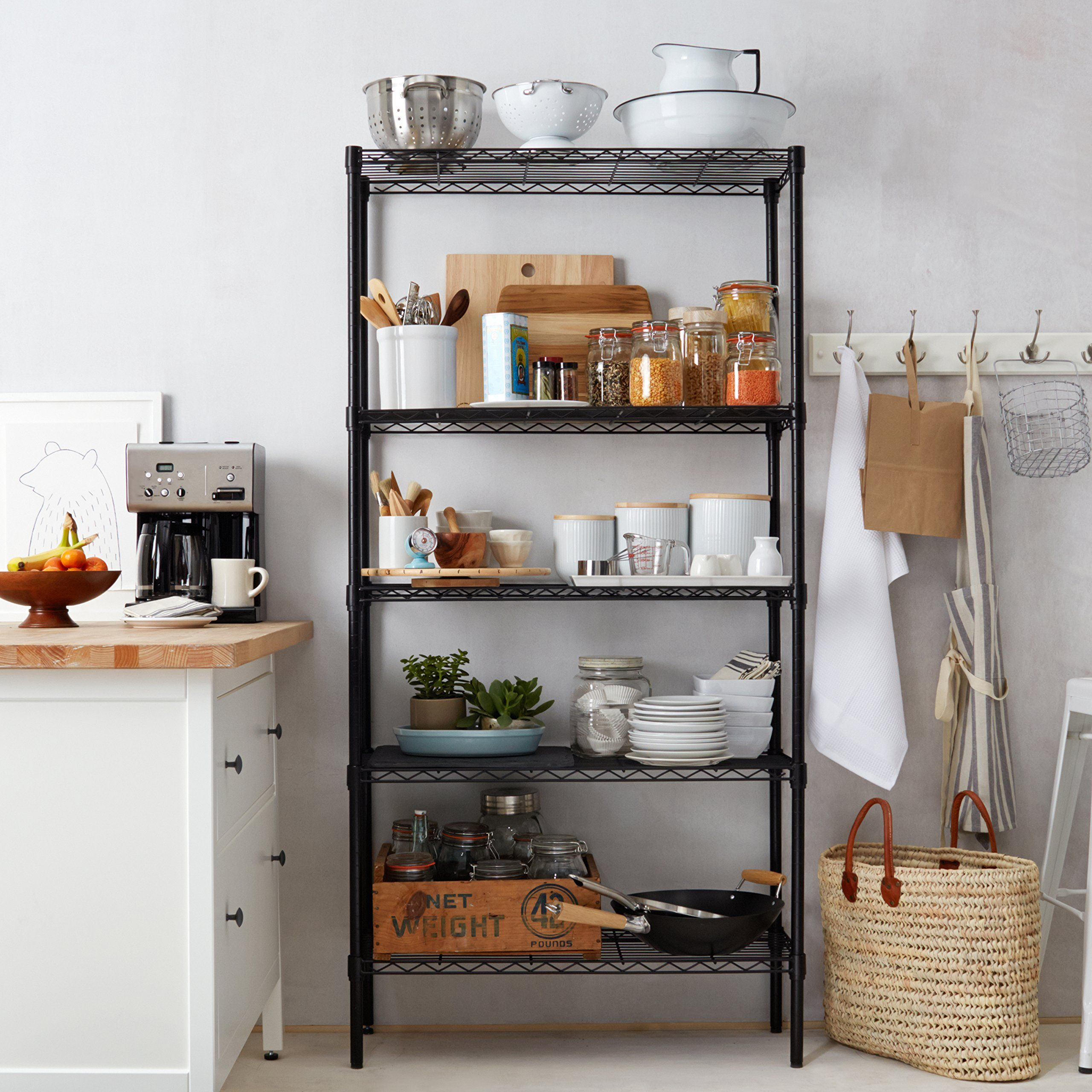 Amazon Kitchen Storage
 cute idea to replace white shelves in kitchen Amazon