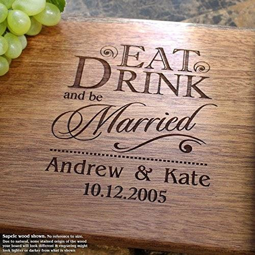 Amazon Wedding Gift Ideas
 Amazon Eat Drink and be Married Personalized Engraved