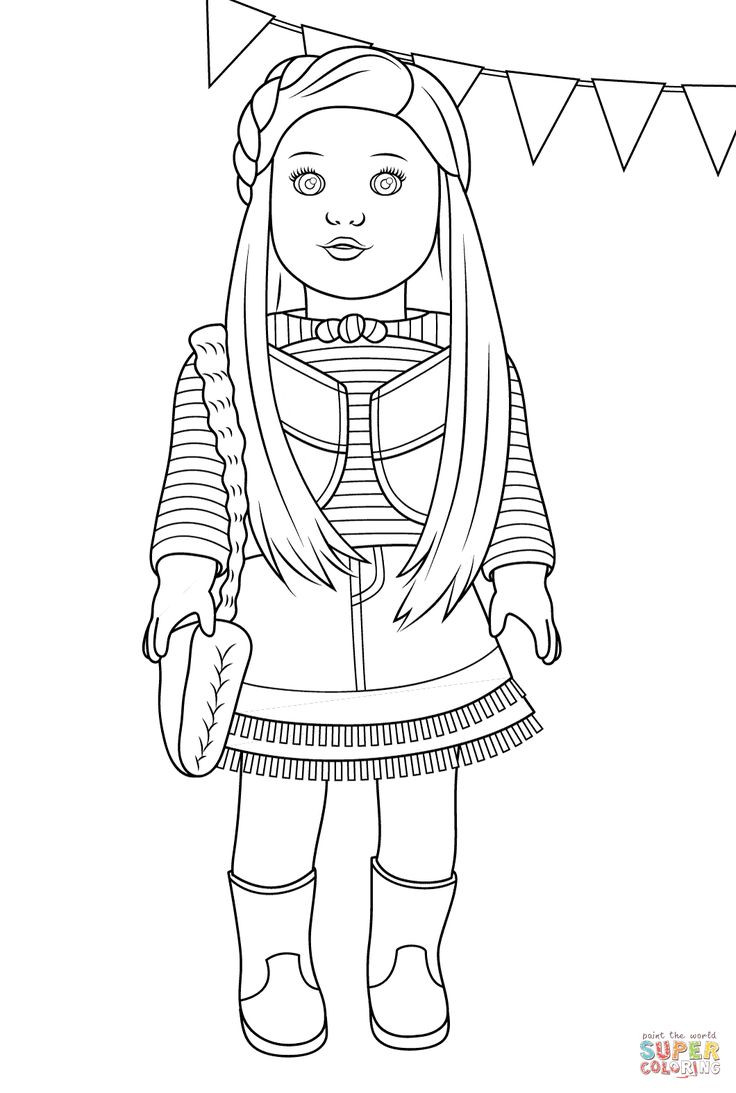 American Girls Coloring Pages
 American Girl Mckenna Super Coloring