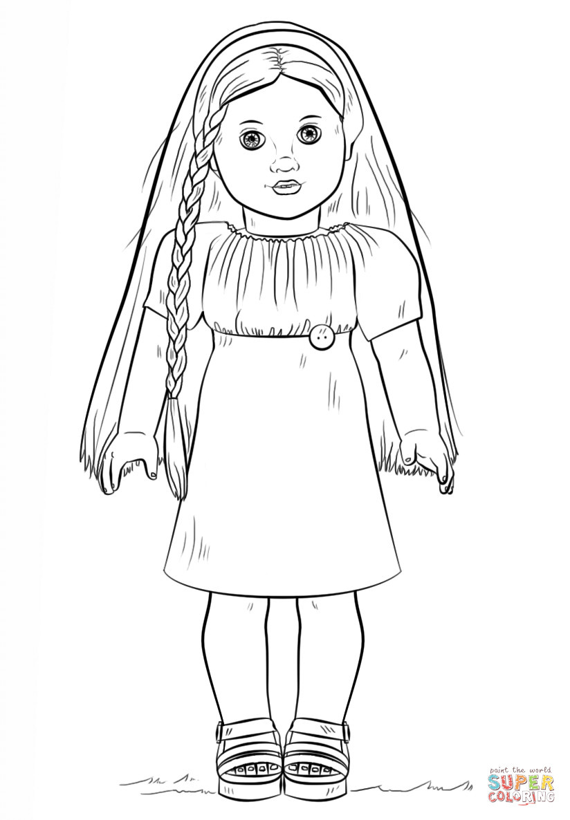 American Girls Coloring Pages
 American Girl Doll Julie Super Coloring
