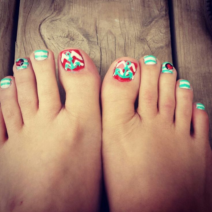 Anchor Toe Nail Designs
 17 best images about Anchor nails ⚓ on Pinterest