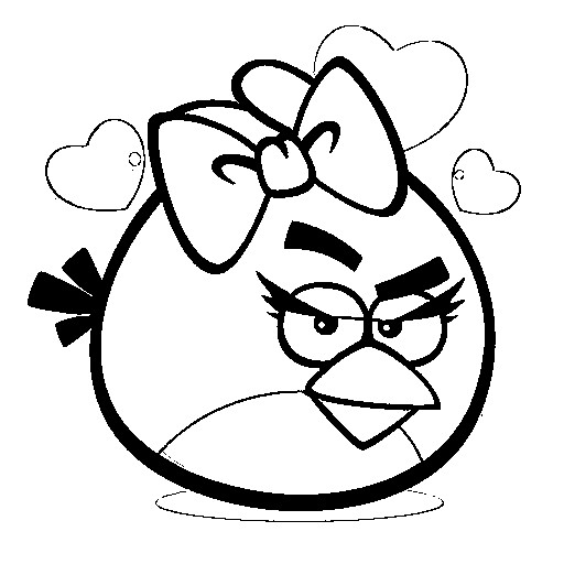 Angry Bird Printable Coloring Pages
 Game Coloring Pages "Angry Bird"