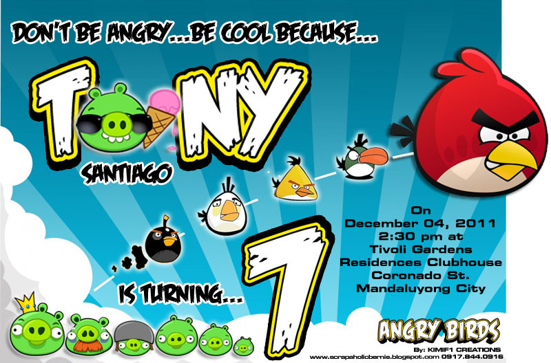 Angry Birds Birthday Party 6
 FIESTA ANGRY BIRDS IPAD