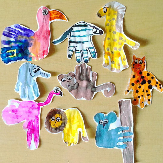 Animal Art Projects For Kids
 Fun Zoo Animal Handprint Crafts for Kids Crafty Morning