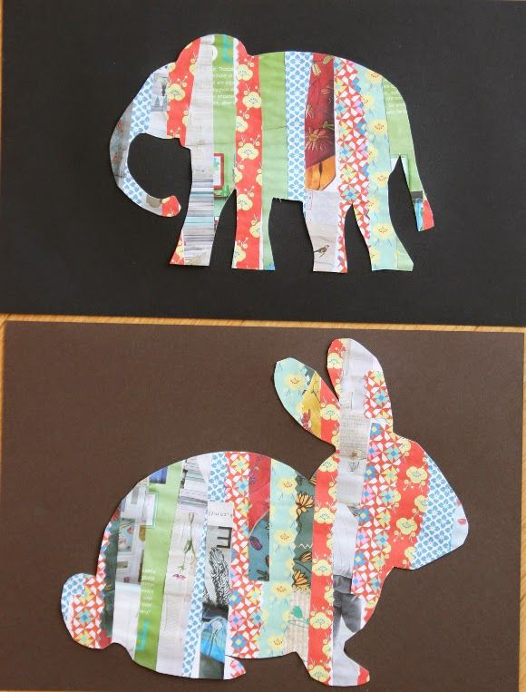 Animal Art Projects For Kids
 crafting with children paper strip animal silhouettes