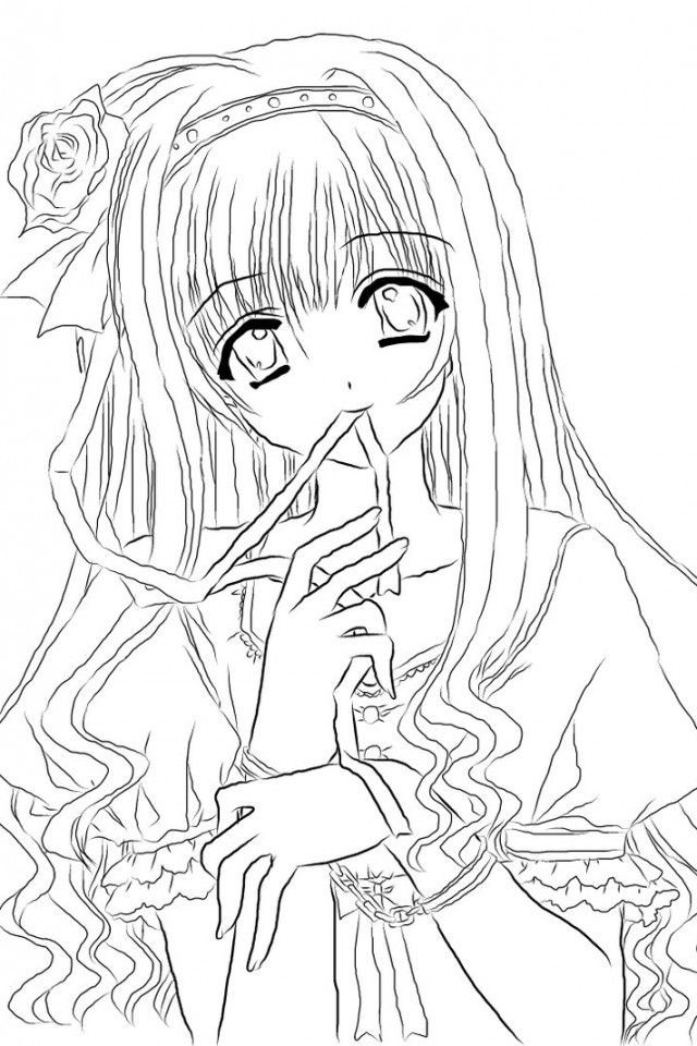 Anime Coloring Pages For Girls
 Pin on coloring