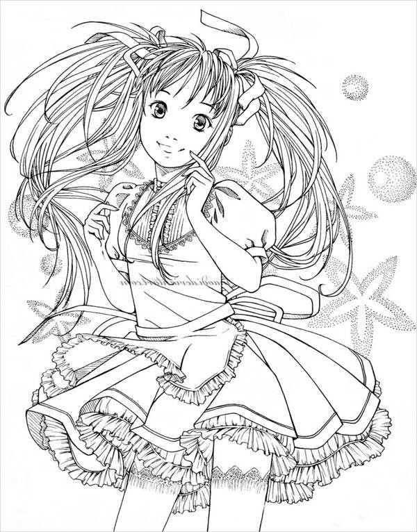 Anime Coloring Pages For Girls
 9 Anime Girl Coloring Pages PDF JPG AI Illustrator