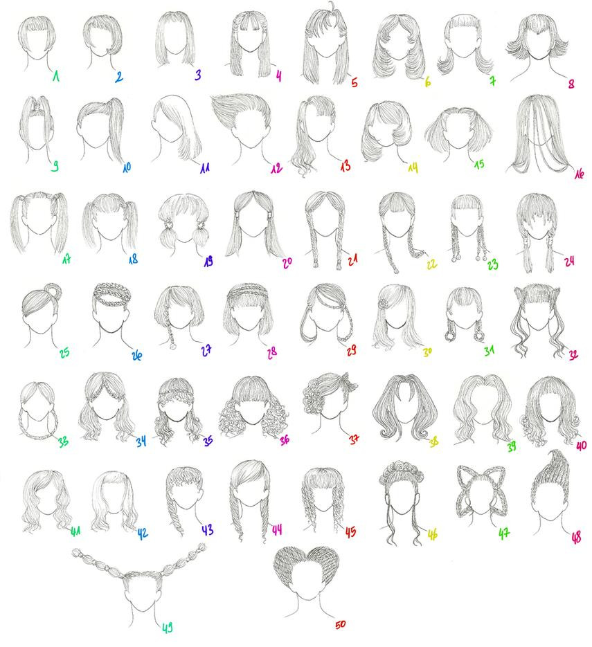 Anime Girl Hairstyles
 50 Female Anime Hairstyles by AnaisKalinin on DeviantArt