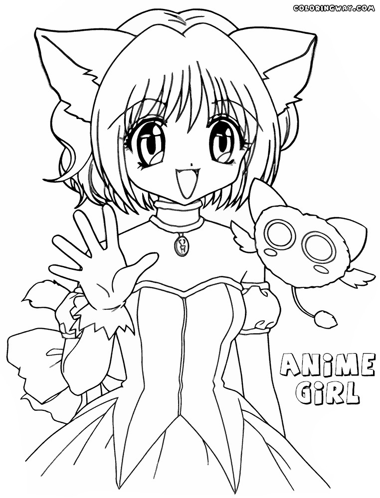 anime girls coloring pages