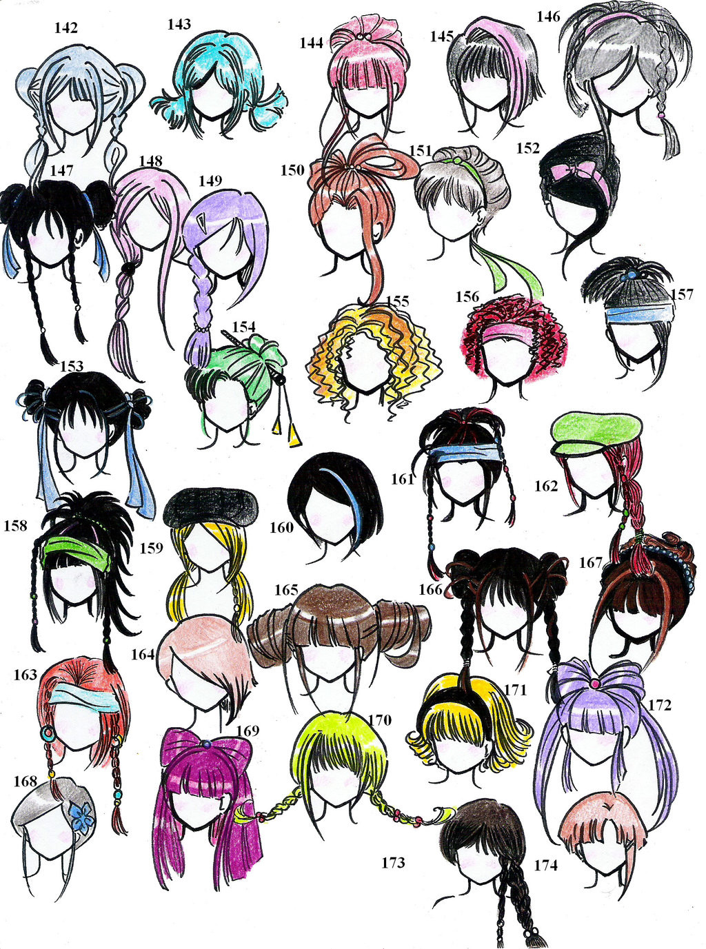 Anime Girls Hairstyles
 Anime Style Hair