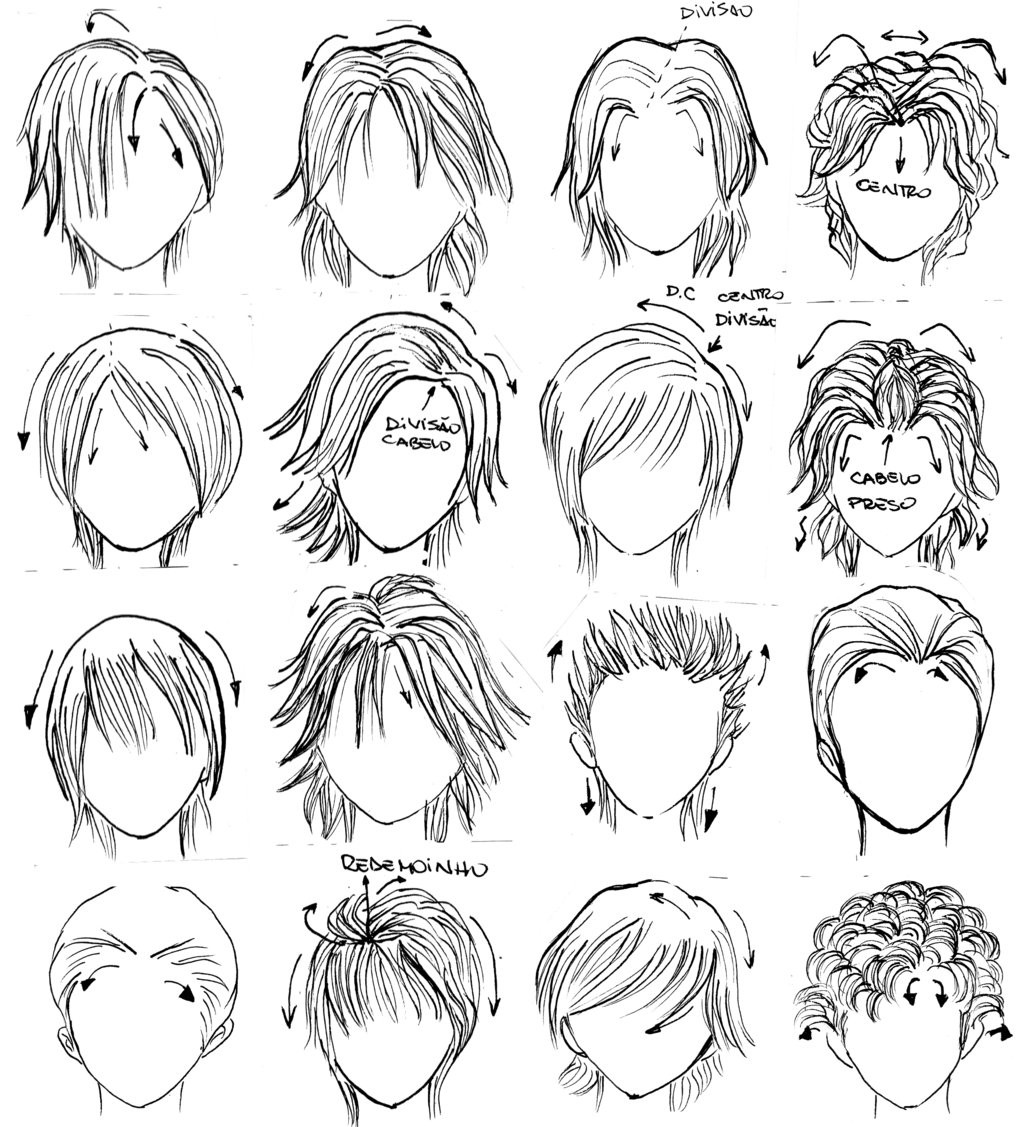 Anime Hairstyles Drawing
 How to Draw Manga step 1