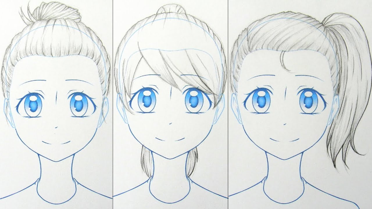 Anime Hairstyles Drawing
 How to Draw Manga Up Hairstyles 3 Ways