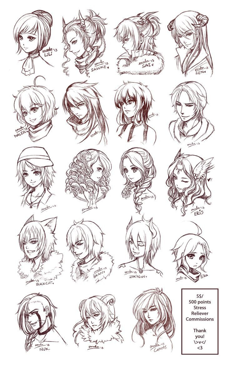 Anime Hairstyles Drawing
 Pin by wishwork art on Drawing Hair