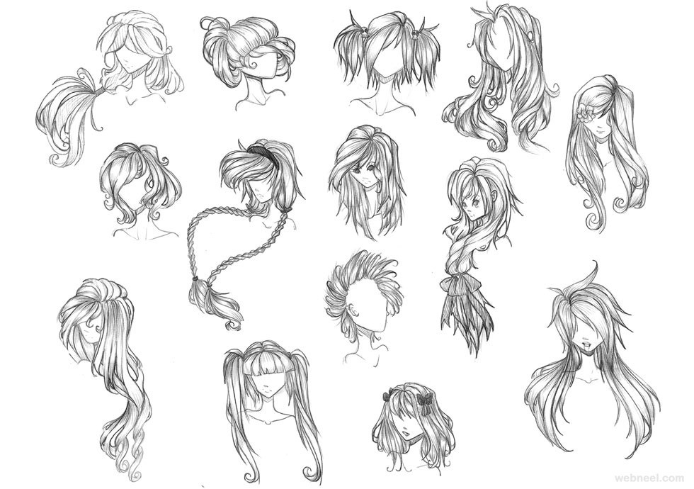 Anime Hairstyles Drawing
 How to Draw Anime Tutorial with Beautiful Anime Character