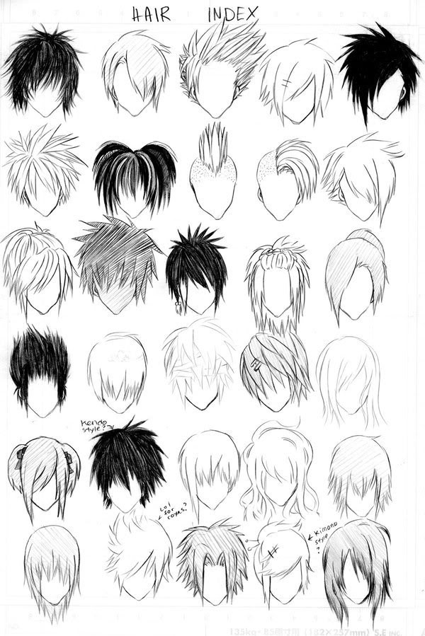 Anime Hairstyles Drawing
 manga drawing a character