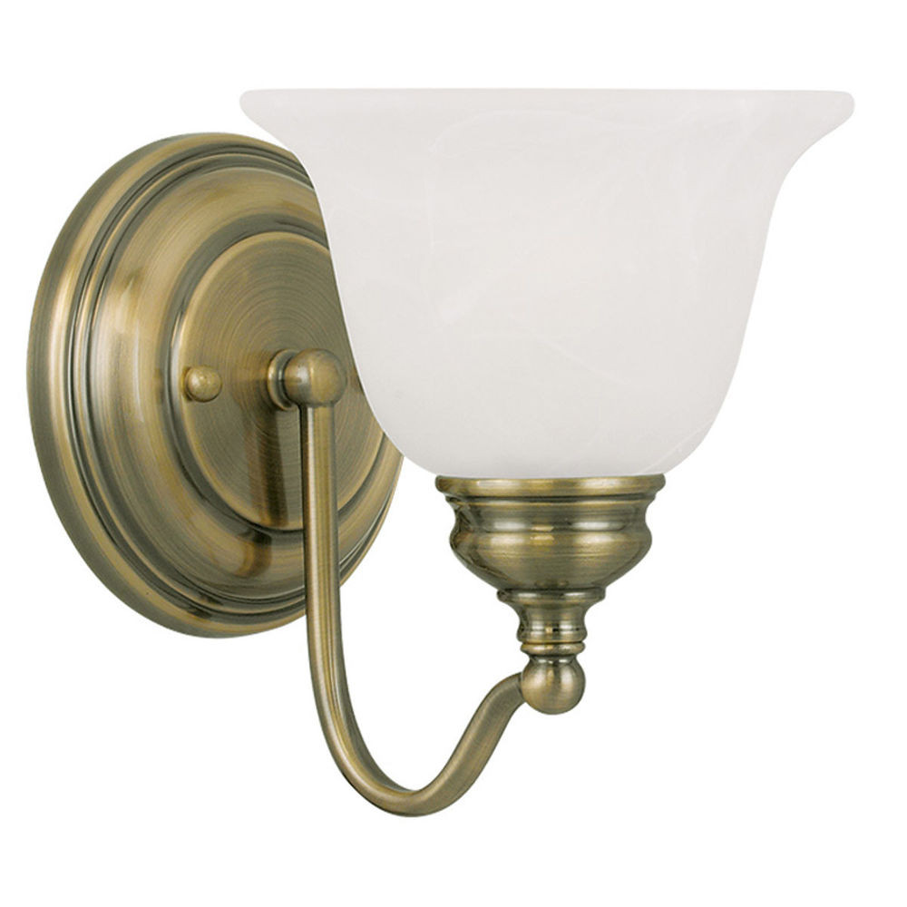 Antique Brass Bathroom Light
 1 Light Livex Es Antique Brass Bathroom Vanity Lighting