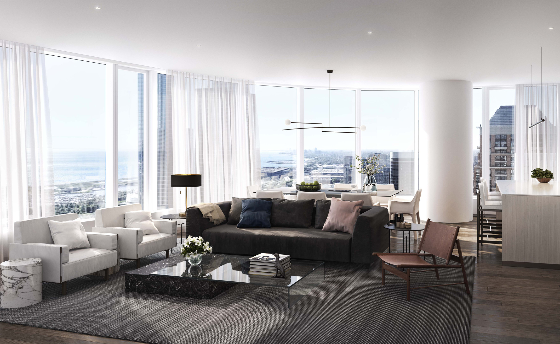Apartment Living Room Ideas
 Sales Begin for Ultra Luxury Condo Tower on Chicago’s