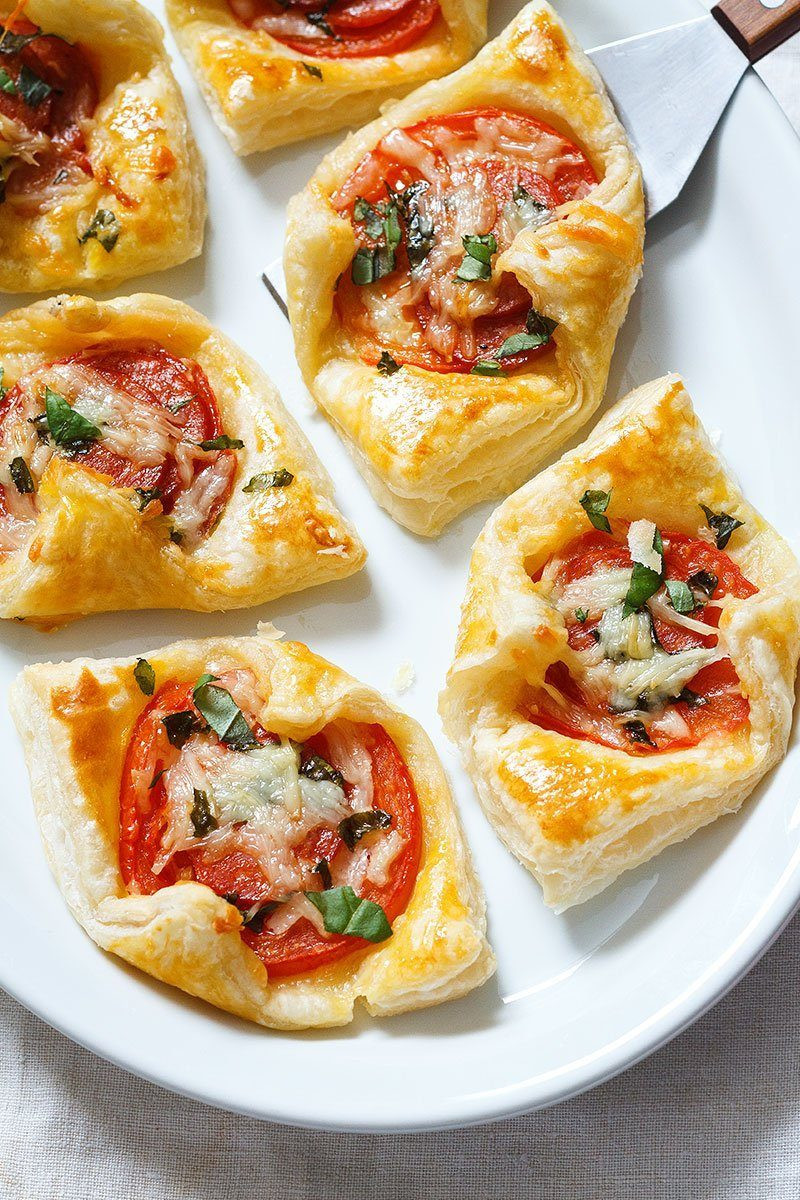 Appetizers With Puff Pastry Sheets
 Pepperoni Basil Tomato Puffs Recipe — Eatwell101