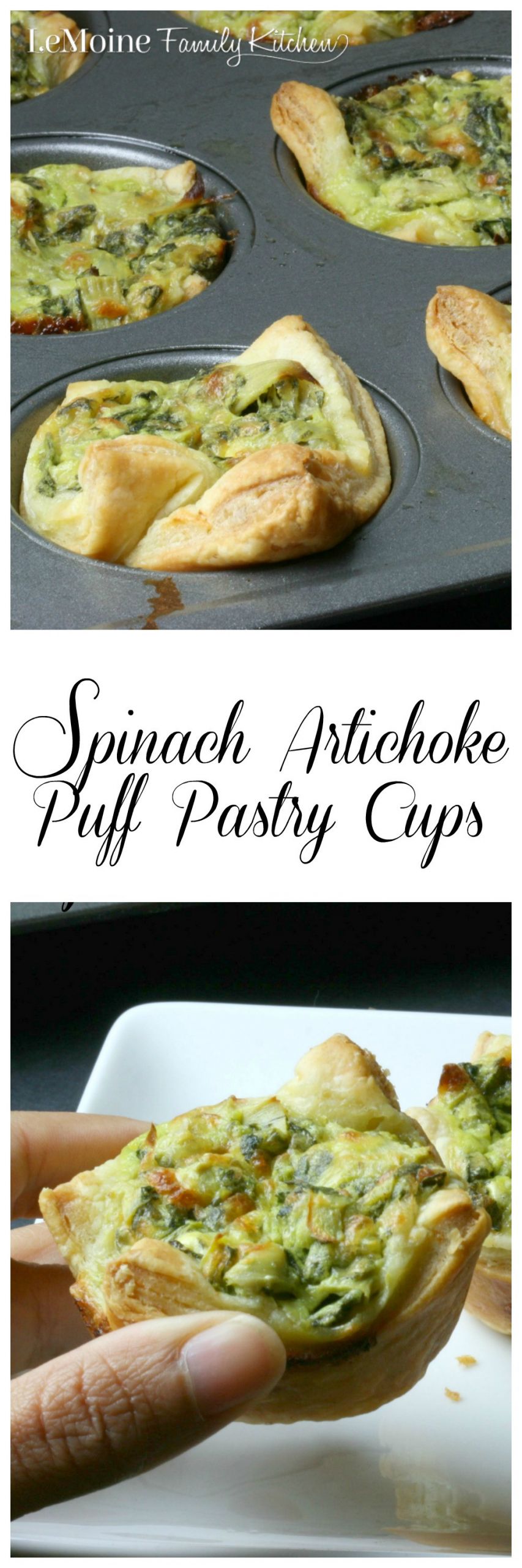 Appetizers With Puff Pastry Sheets
 Spinach Artichoke Puff Pastry Cups LeMoine Family Kitchen