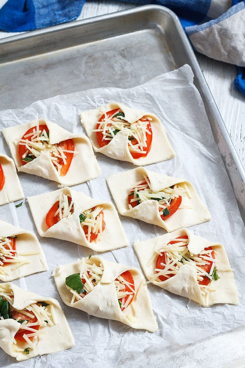 Appetizers With Puff Pastry Sheets
 Pepperoni Basil Tomato Puffs — Eatwell101