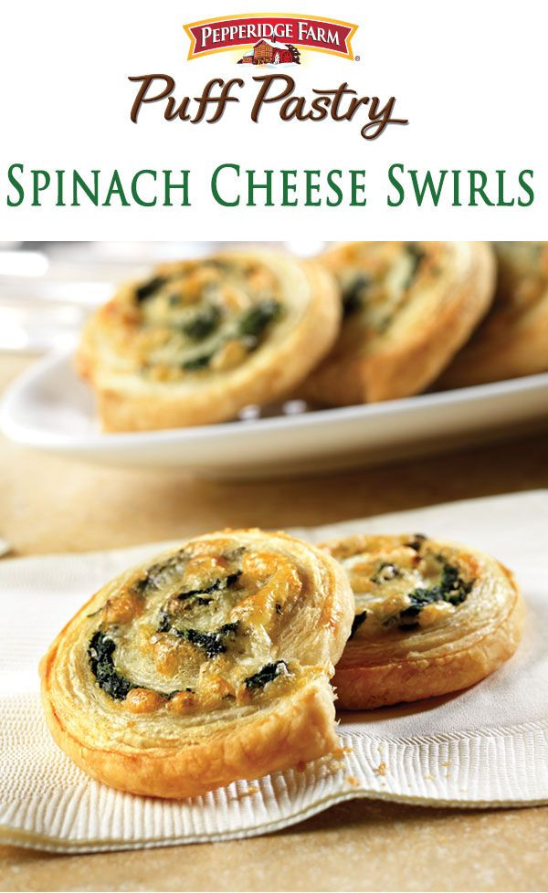 Appetizers With Puff Pastry Sheets
 Spinach Cheese Swirls Recipe in 2019