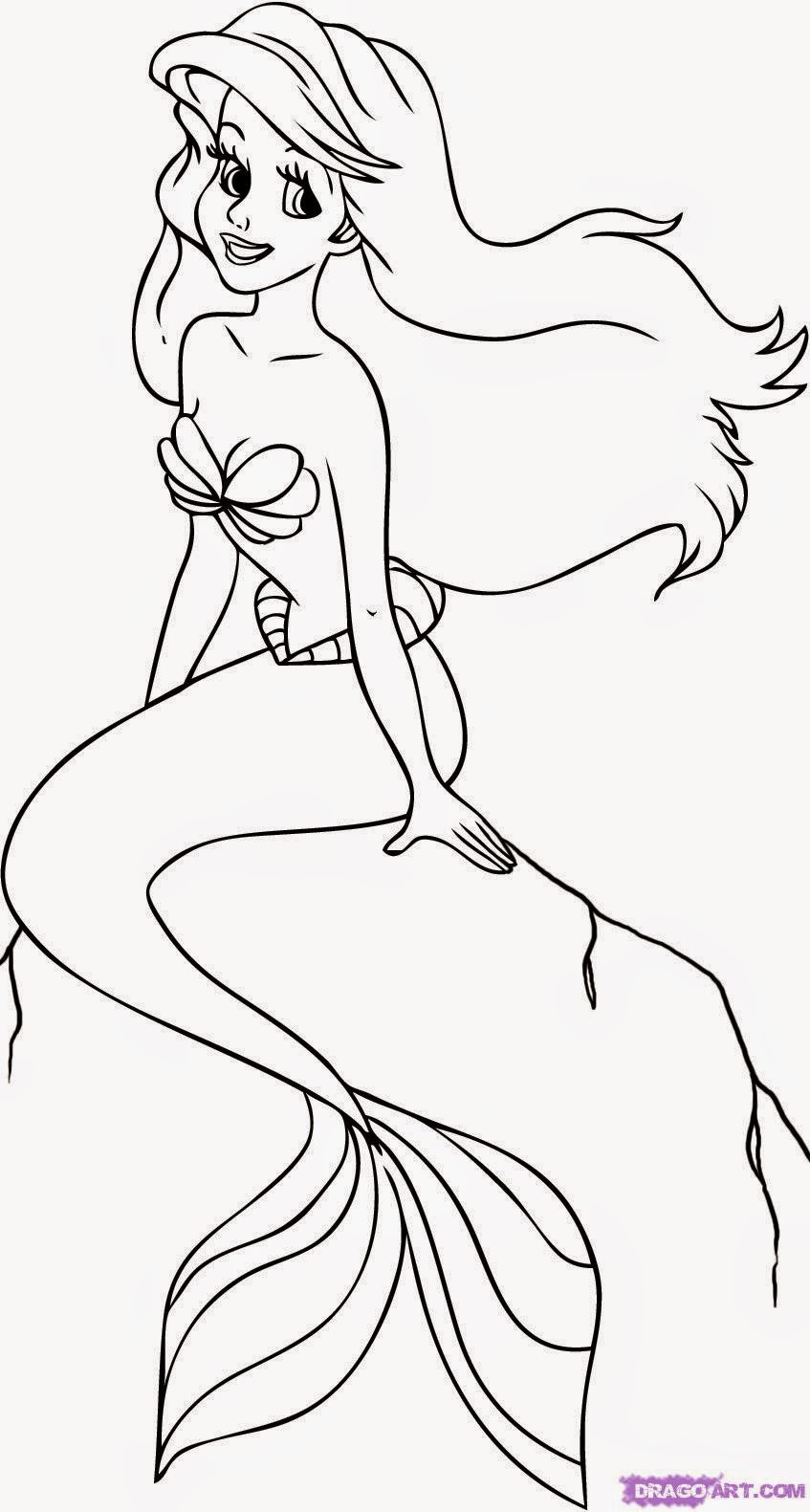 Ariel Coloring Pages Printable
 Coloring Pages Ariel the Little Mermaid Free Printable