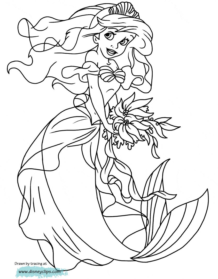 Ariel Coloring Pages Printable
 The Little Mermaid Coloring Pages 3