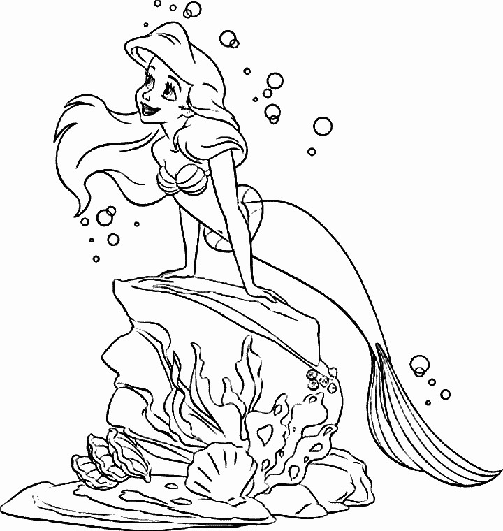 Ariel Coloring Pages Printable
 Free Printable Little Mermaid Coloring Pages For Kids