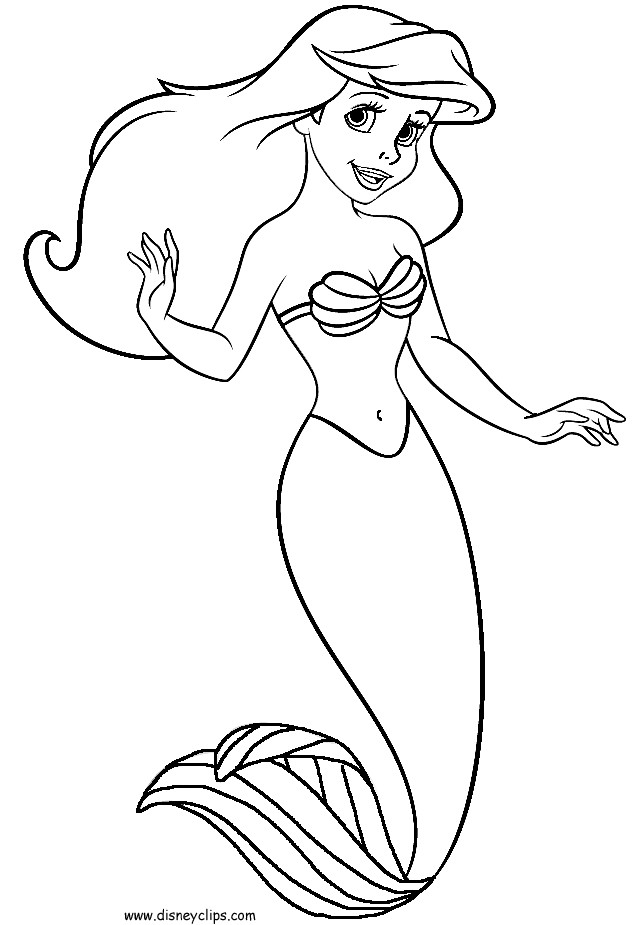 Ariel Coloring Pages Printable
 Ariel The Mermaid Coloring Pages Coloring Home
