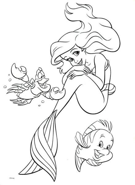 Ariel Coloring Pages Printable
 Princess Ariel Little Mermaid Coloring Pages
