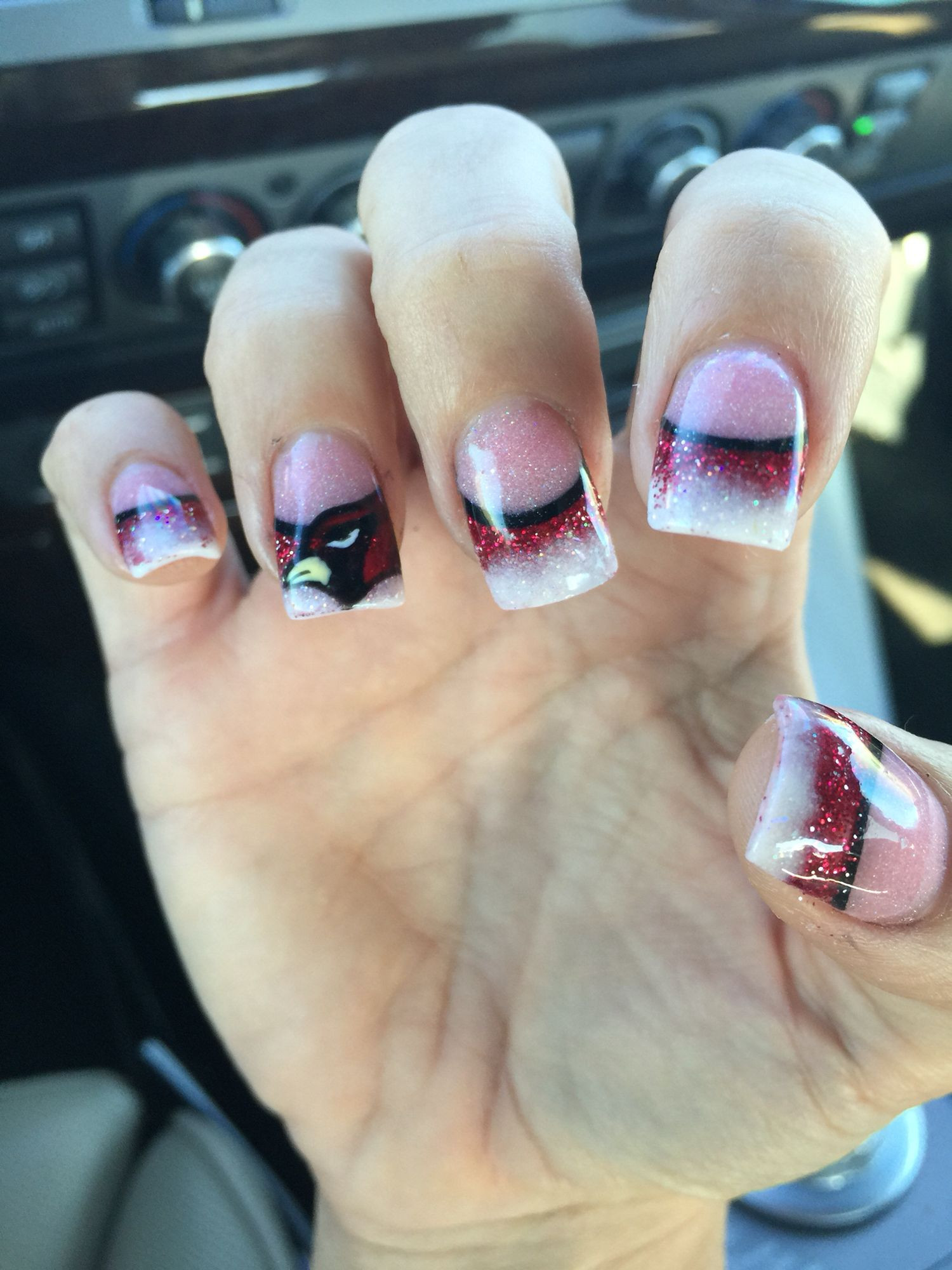 Arizona Cardinals Nail Designs
 AZ Cardinals nail design