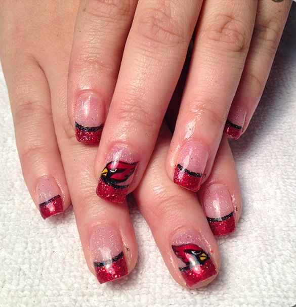 Arizona Cardinals Nail Designs
 Go Cardinals Gel polish arizona cardinals nails