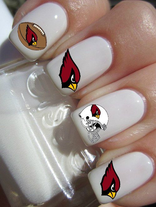 Arizona Cardinals Nail Designs
 Arizona Cardinals Football Nail Decals by PineGalaxy on