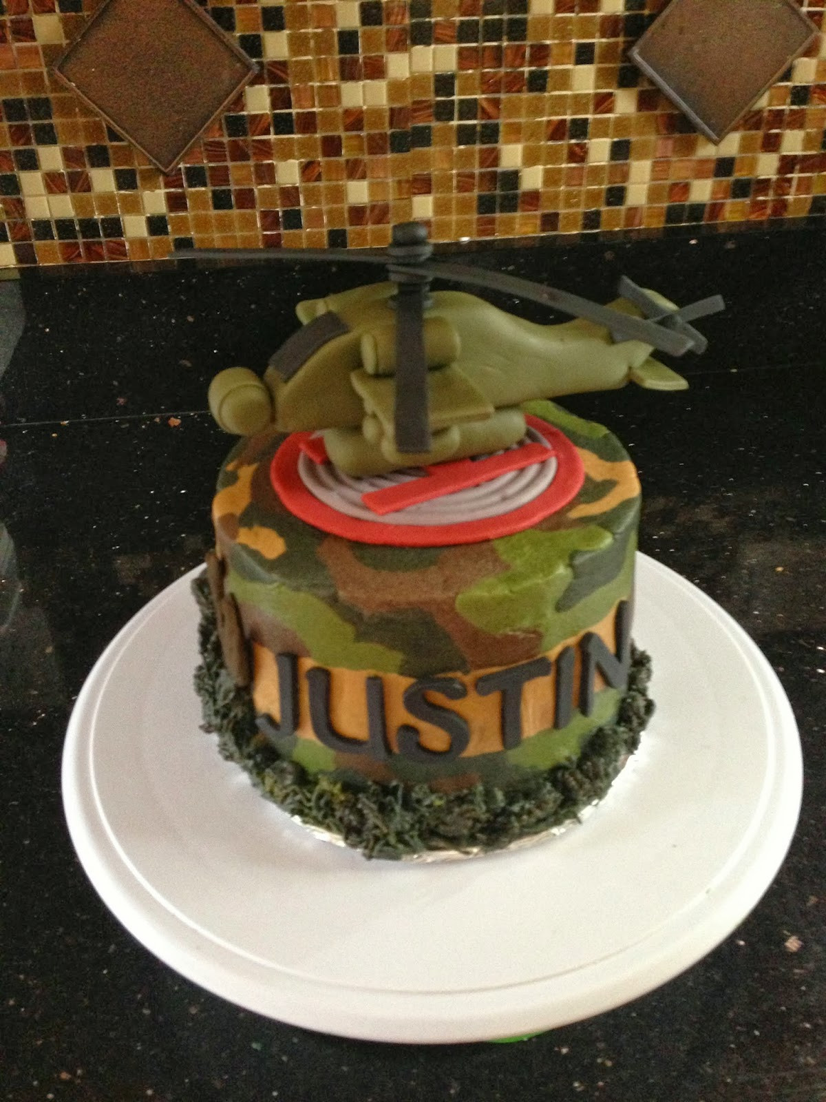 Army Birthday Cakes
 Joyce Gourmet Army Helicopter Birthday Cake