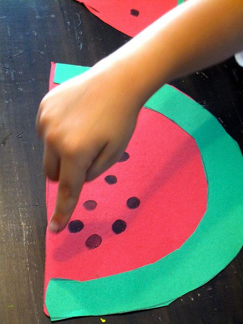 Art And Craft Ideas For Toddlers
 Watermelon Craft by pitterpatterart via Flickr