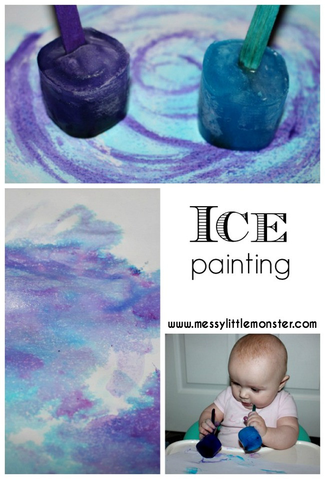 Art And Craft Ideas For Toddlers
 Taste Safe Ice Painting a fun painting idea for toddlers