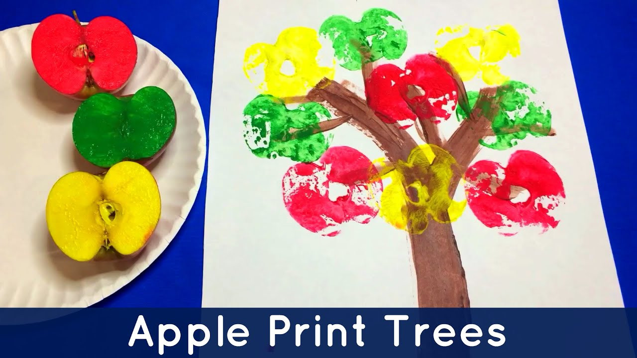 Art Craft For Preschool
 Apple Print Trees Preschool and Kindergarten Art Project
