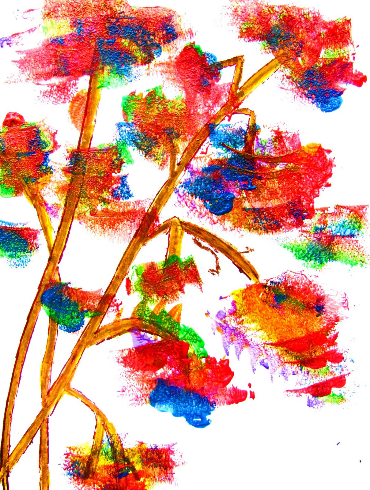 Art Ideas For Kids
 colormehappy Sponge painting Fun to do easy art lesson